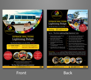 Flyer Design by ecorokerz for OUTBACK OPAL TOURS | Design: #13322841