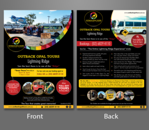 Flyer Design by ecorokerz for OUTBACK OPAL TOURS | Design: #13346100