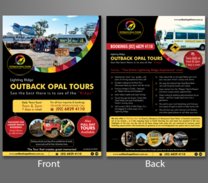 Flyer Design by ecorokerz for OUTBACK OPAL TOURS | Design: #13383611