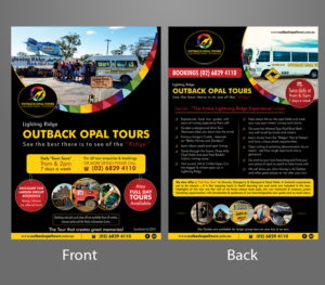 Flyer Design by ecorokerz for OUTBACK OPAL TOURS | Design: #13384577