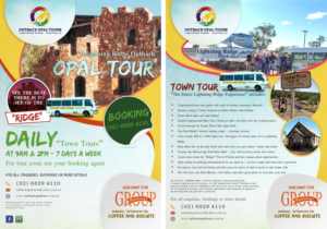 Flyer Design by Marketing Wings for OUTBACK OPAL TOURS | Design: #13026079