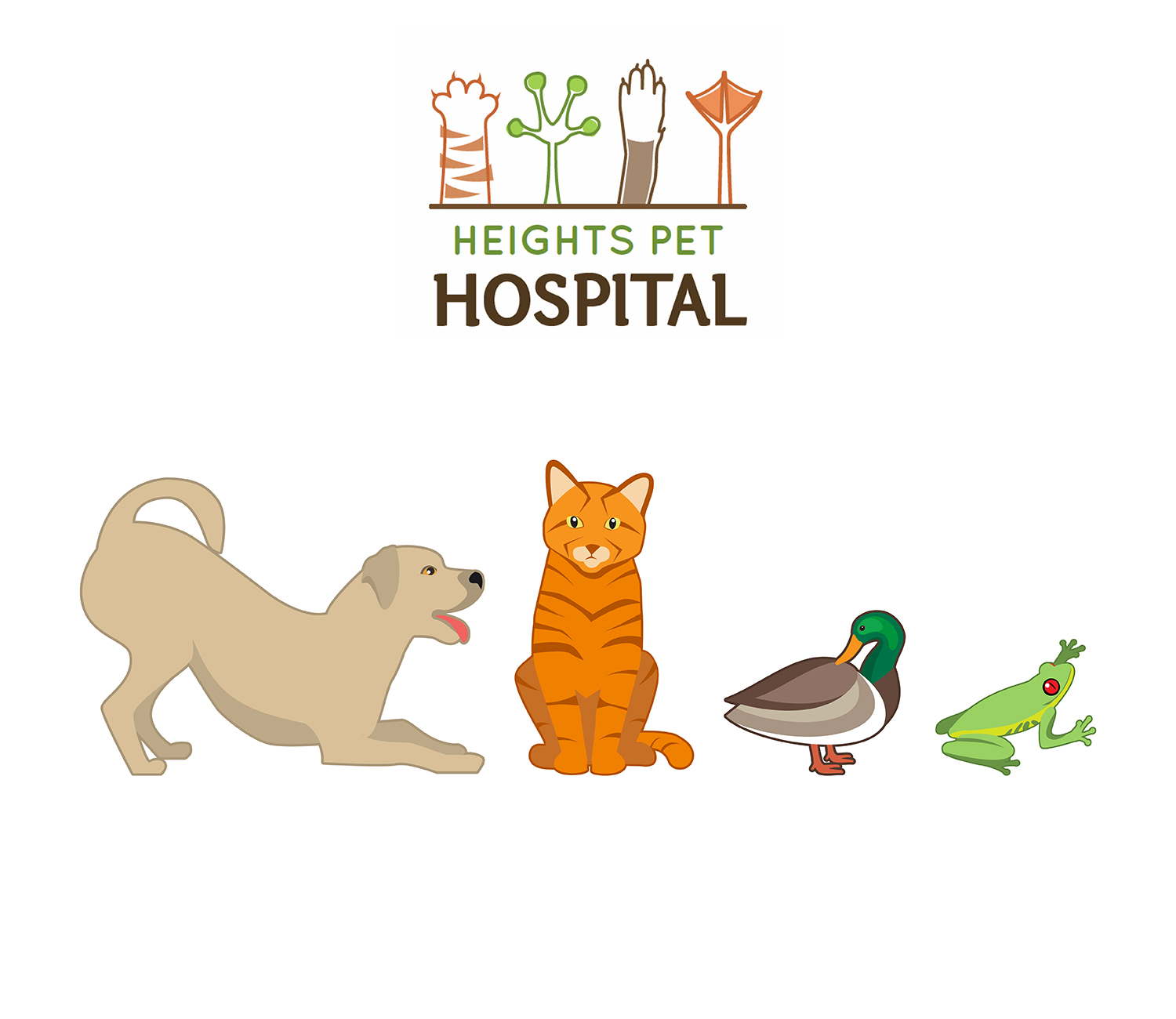 Diseño Con Ilustración por RoundYellow para Heights Pet Hospital | Diseño #12962306