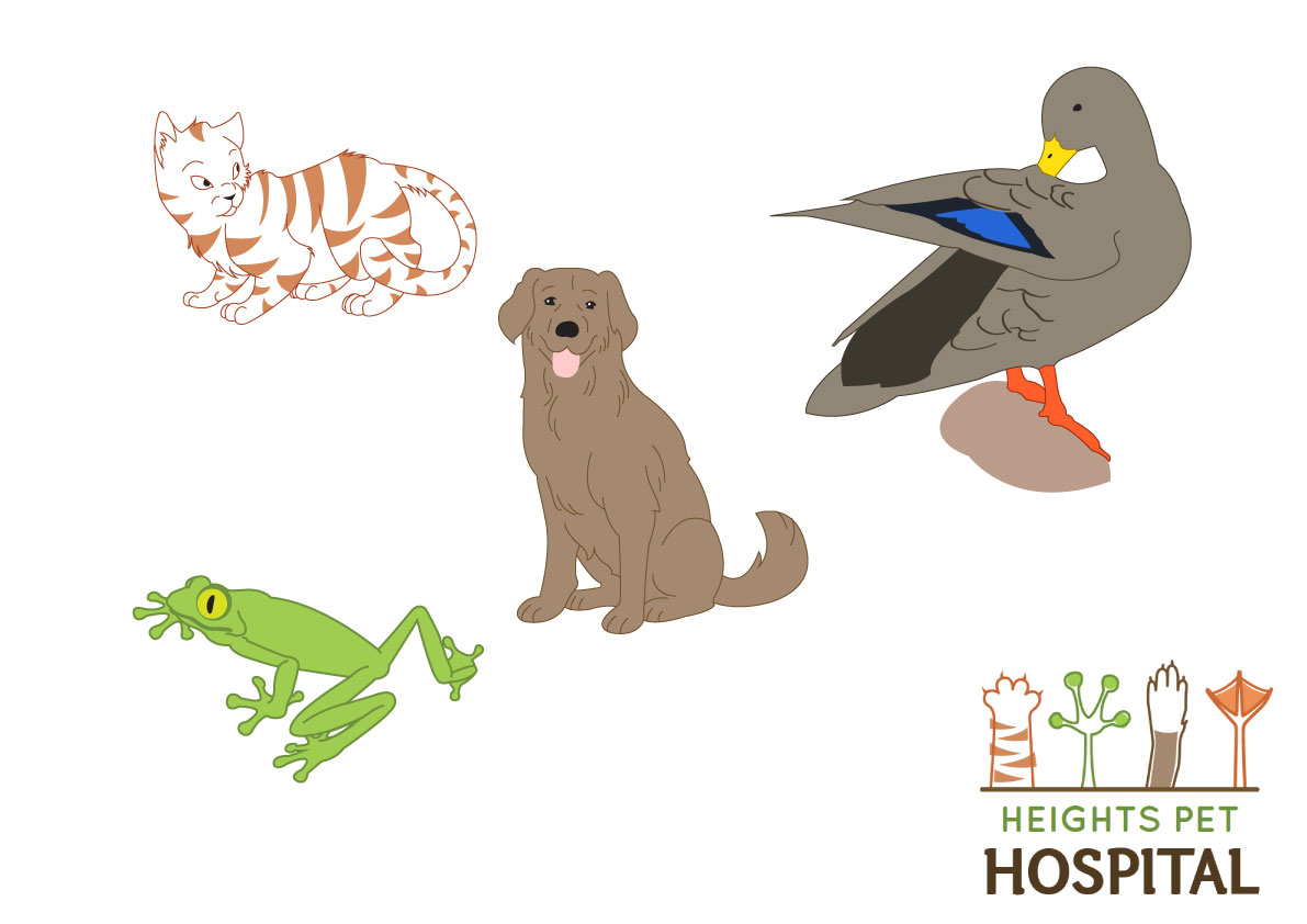Diseño Con Ilustración por Parul para Heights Pet Hospital | Diseño #13004044