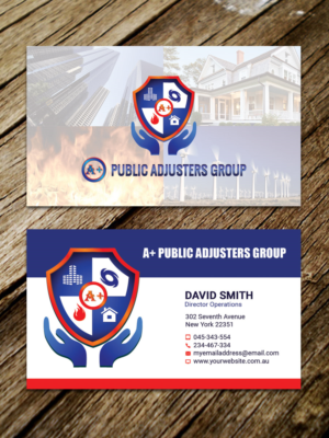 Business Card Design by Sandaruwan for A+Publick Adjusters Group Inc  | Design #12987204