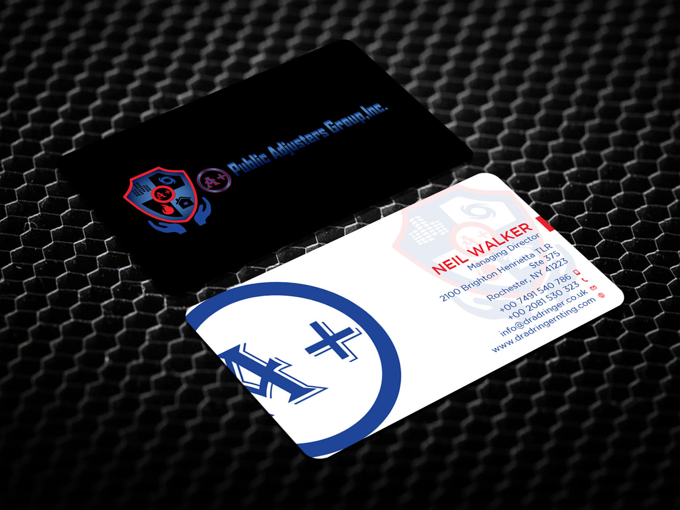 Business Card Design by Verified artistry for A+Publick Adjusters Group Inc  | Design #13014630