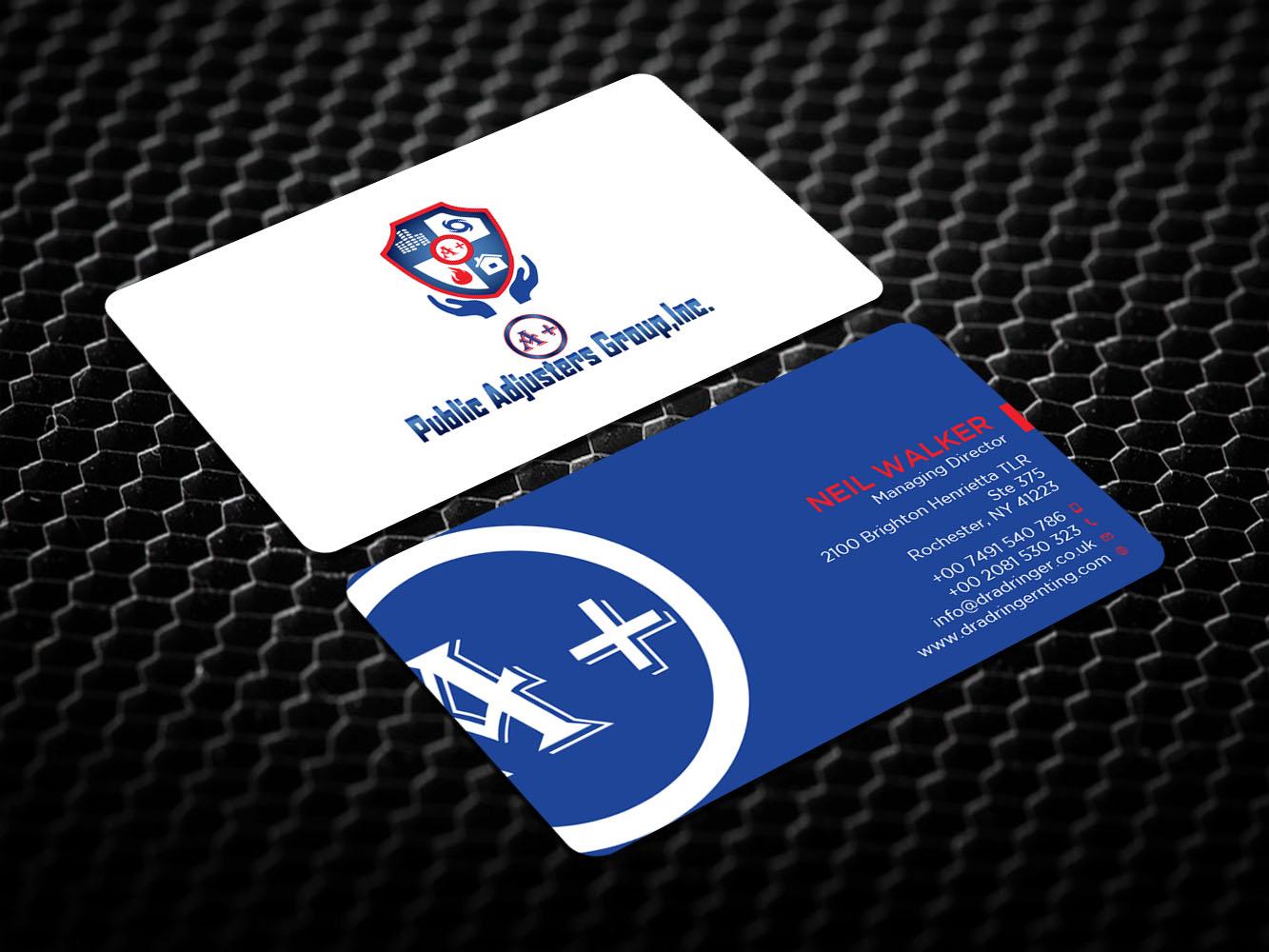Business Card Design by Verified artistry for A+Publick Adjusters Group Inc  | Design #13014632