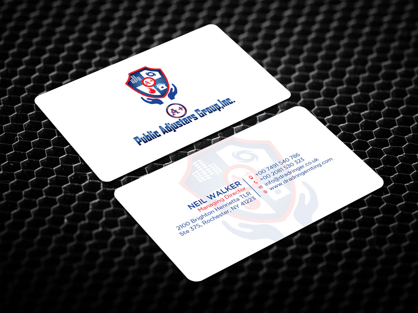 Business Card Design by Verified artistry for A+Publick Adjusters Group Inc  | Design #13014634