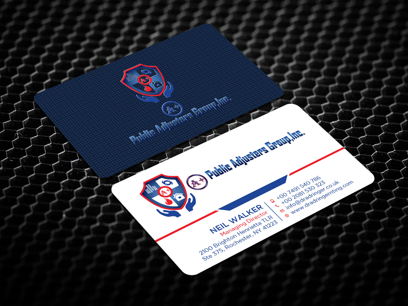 Business Card Design by Verified artistry for A+Publick Adjusters Group Inc  | Design #13014642