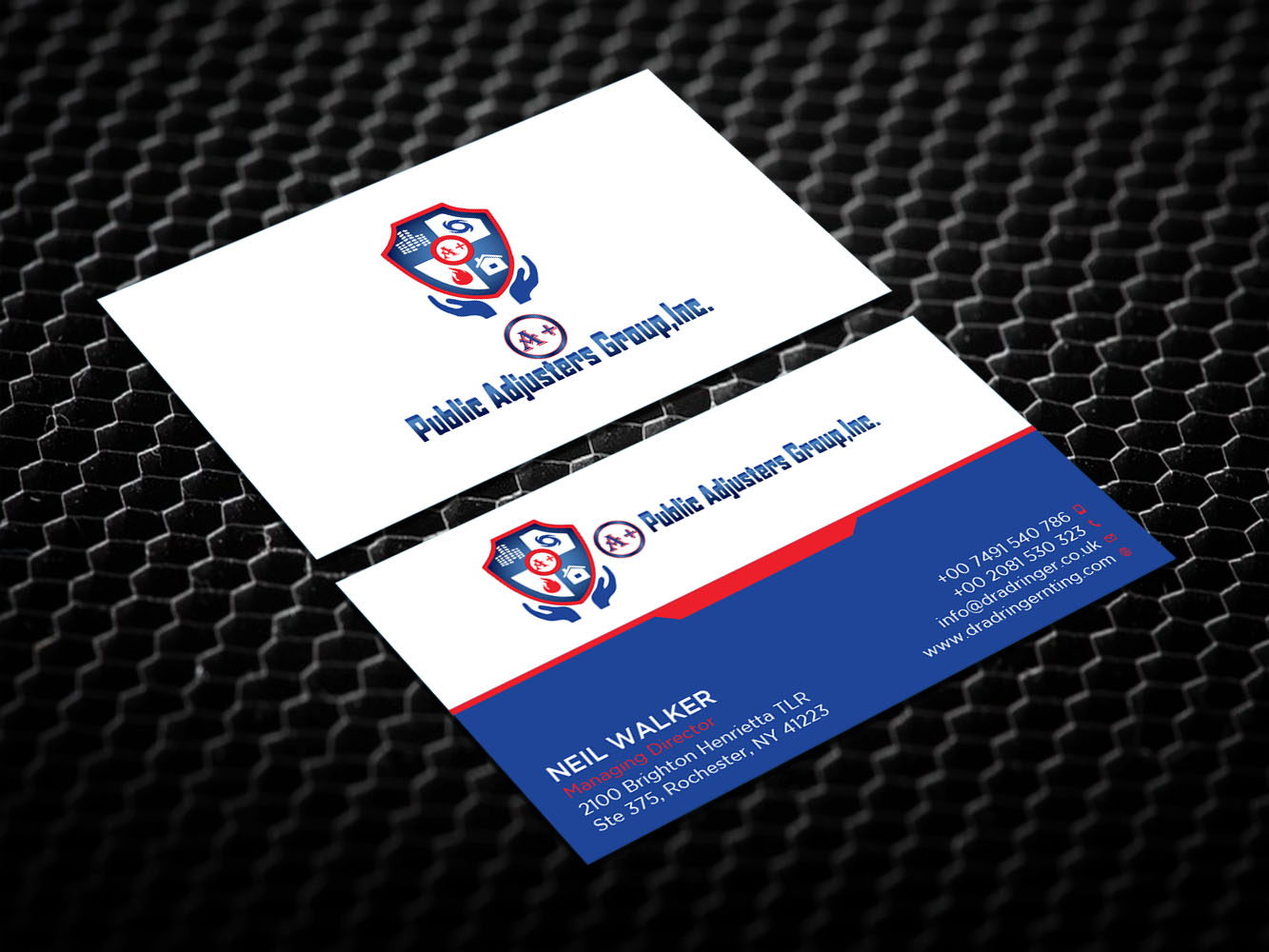 Business Card Design by Verified artistry for A+Publick Adjusters Group Inc  | Design #13014646