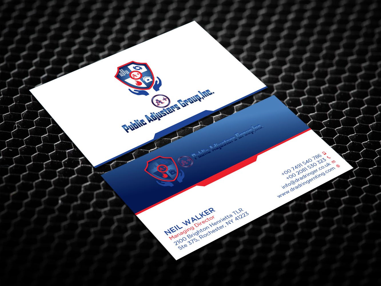 Business Card Design by Verified artistry for A+Publick Adjusters Group Inc  | Design #13014649