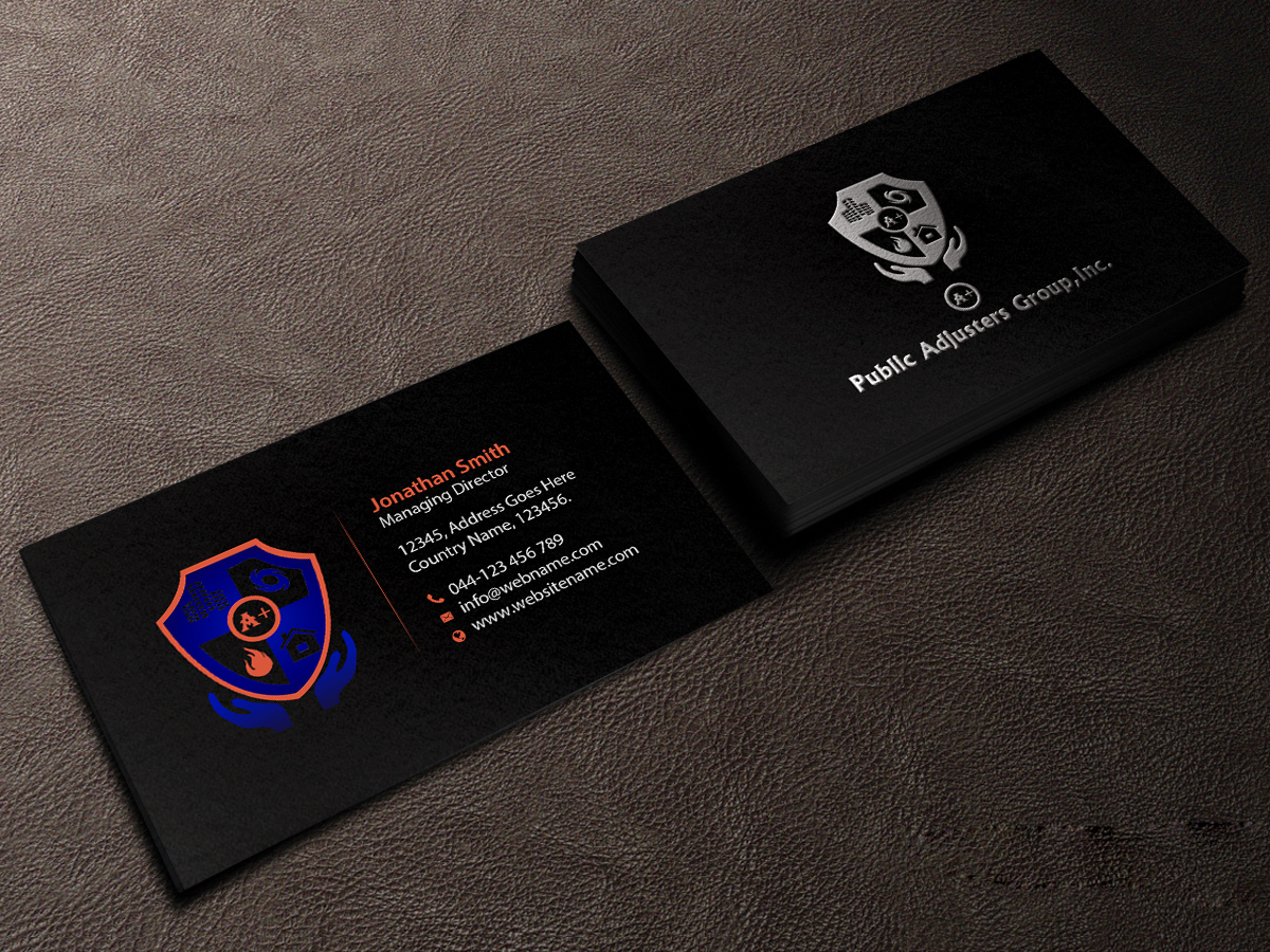 Business Card Design by Creations Box 2015 for A+Publick Adjusters Group Inc  | Design #13020397
