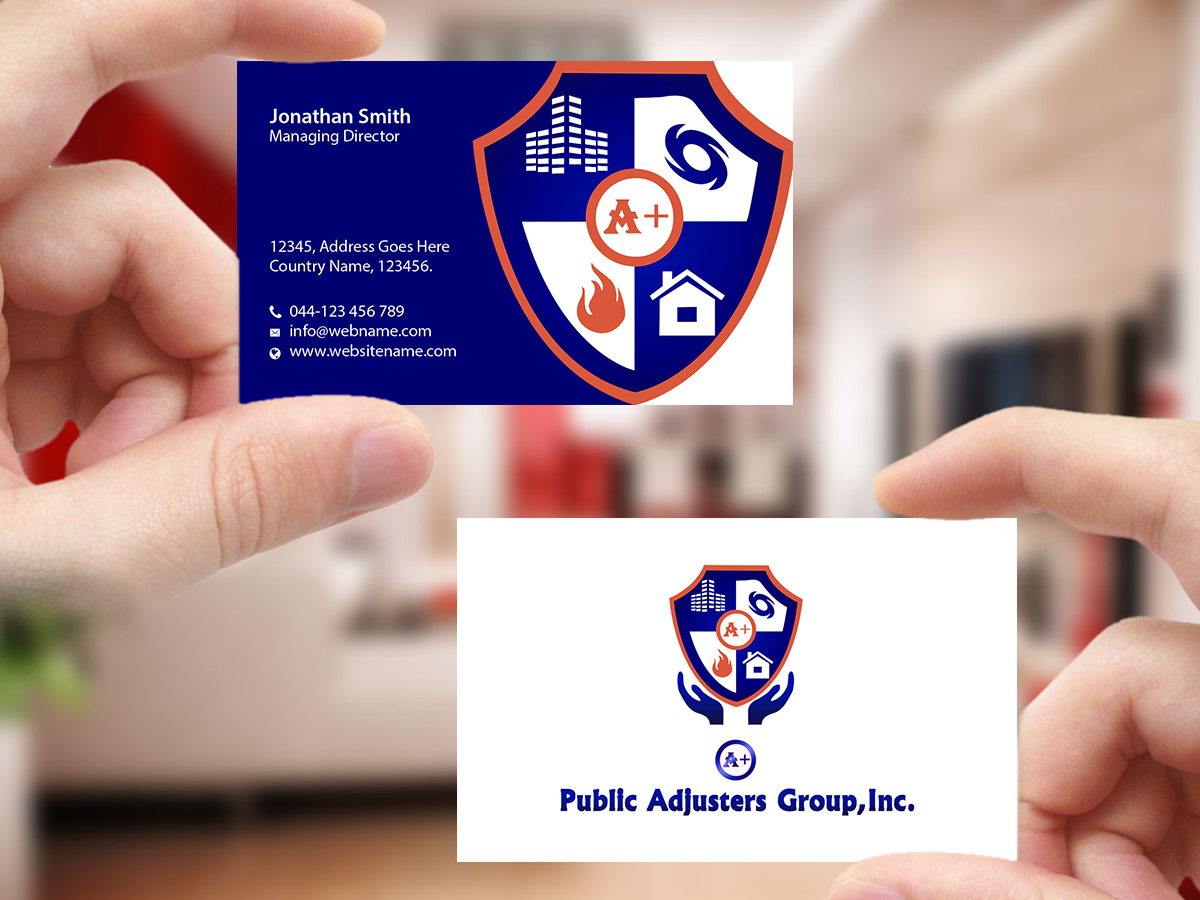 Business Card Design by Creations Box 2015 for A+Publick Adjusters Group Inc  | Design #13020404