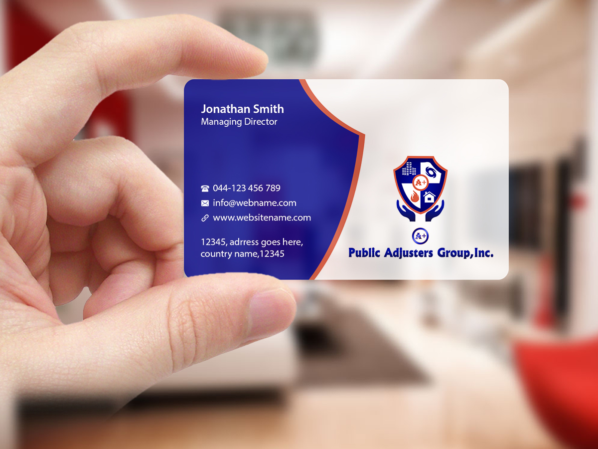 Business Card Design by Creations Box 2015 for A+Publick Adjusters Group Inc  | Design #13020422