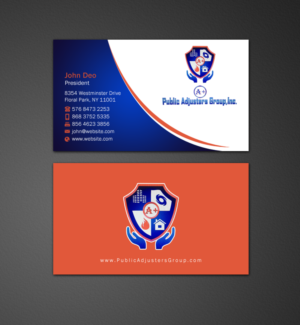 Business Card Design by Brand aid for A+Publick Adjusters Group Inc  | Design: #12968014