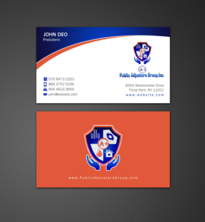 Business Card Design by Brand aid for A+Publick Adjusters Group Inc  | Design: #12969074