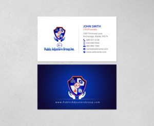 Business Card Design by chandrayaan.creative for A+Publick Adjusters Group Inc  | Design: #12967961