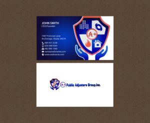 Business Card Design by chandrayaan.creative for A+Publick Adjusters Group Inc  | Design: #12967968