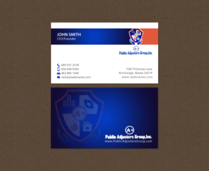 Business Card Design by chandrayaan.creative for A+Publick Adjusters Group Inc  | Design: #12969008