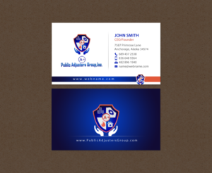 Business Card Design by chandrayaan.creative for A+Publick Adjusters Group Inc  | Design: #12969011