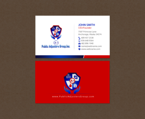 Business Card Design by chandrayaan.creative for A+Publick Adjusters Group Inc  | Design: #12986848
