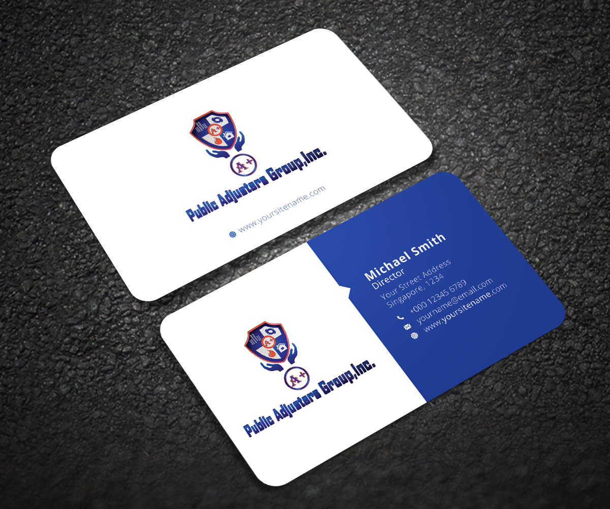 Business Card Design by Graphic Flame for A+Publick Adjusters Group Inc  | Design #13049486