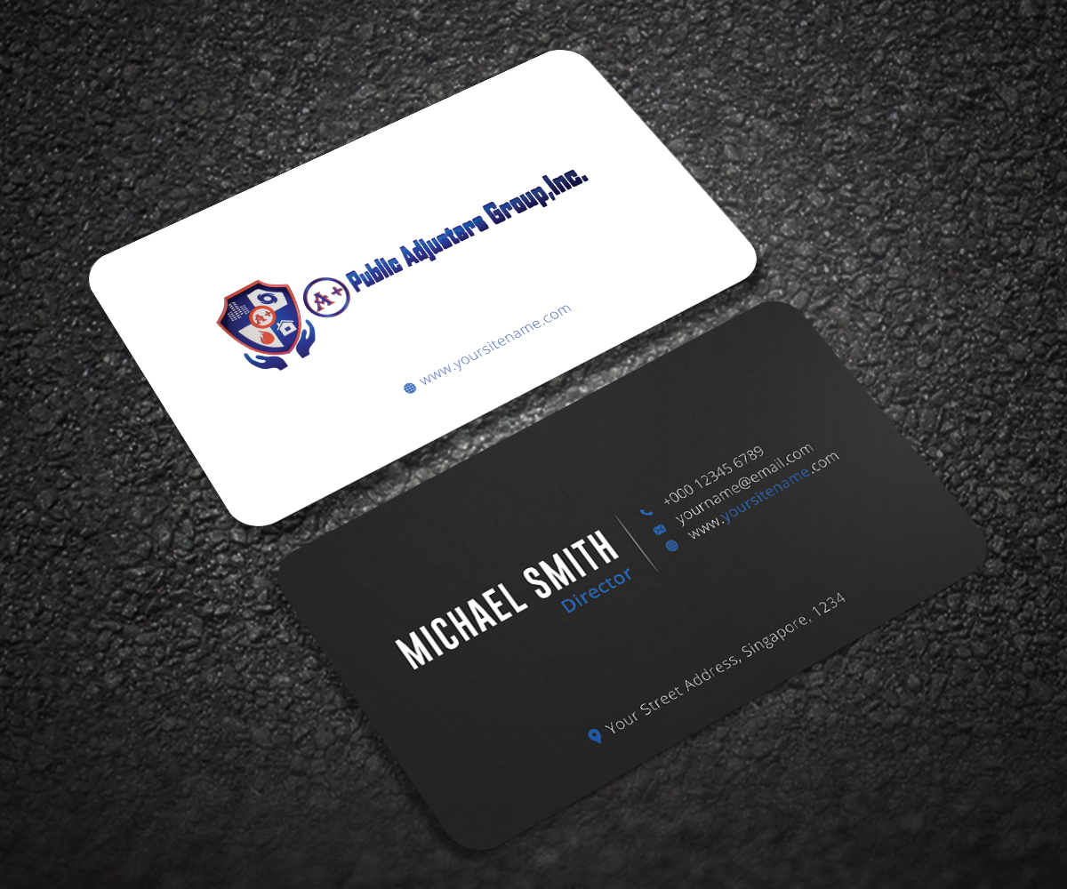 Business Card Design by Graphic Flame for A+Publick Adjusters Group Inc  | Design #13049495