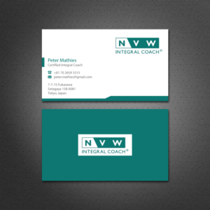 Simple Business Cards for Self-employed Coach | Business Card Design by Dezero