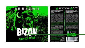 Bizon energy drink - Gorilla type | Diseño de Etiqueta por The Freelance Designer