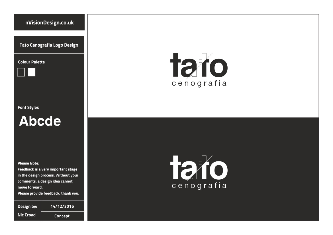 Logo Design by nvisiondesign.co.uk for Tato Cenografia | Design #13011500