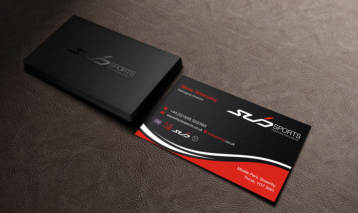 Diseño de Tarjeta de Presentación por INDIAN_Ashok para Sub Sports | Diseño #13017821