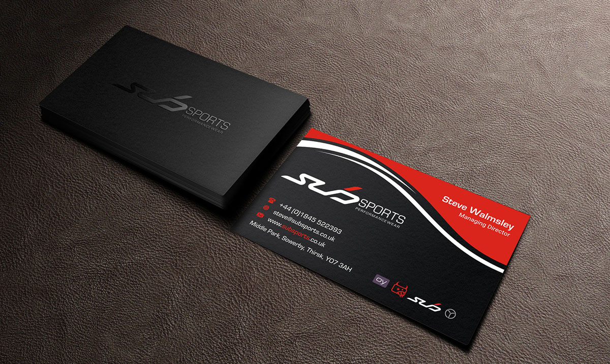 Diseño de Tarjeta de Presentación por INDIAN_Ashok para Sub Sports | Diseño #13017824