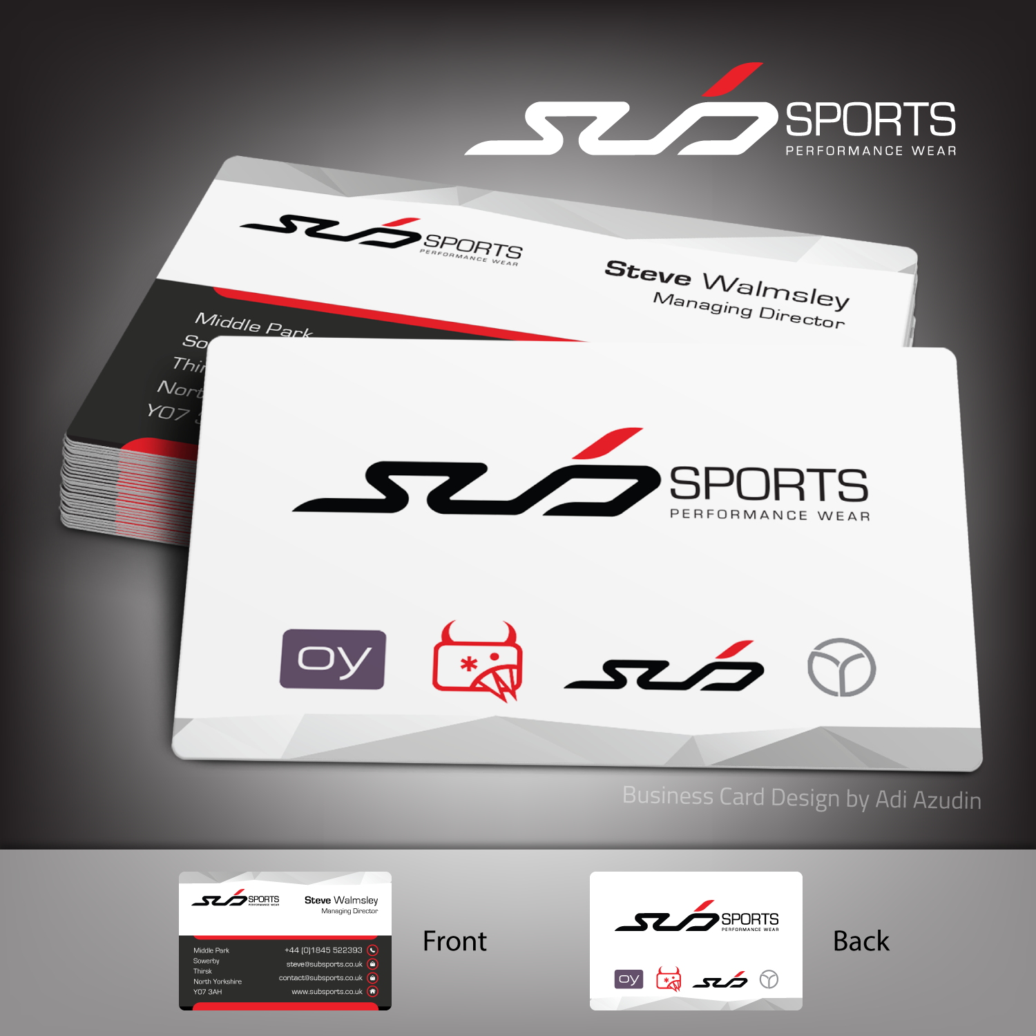 Diseño de Tarjeta de Presentación por adiazudin para Sub Sports | Diseño #13013812