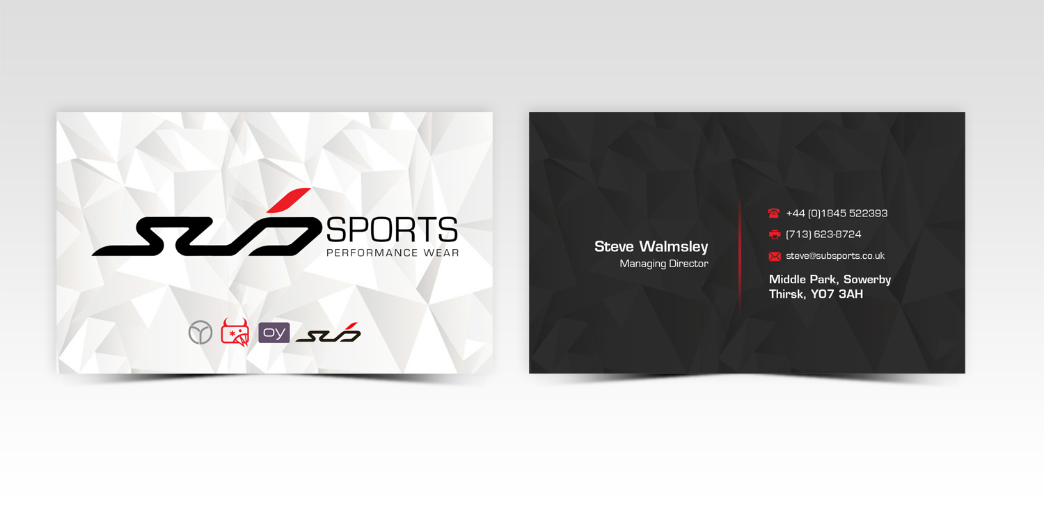 Business Card Design by Pointless Pixels India for Sub Sports | Design #13023460