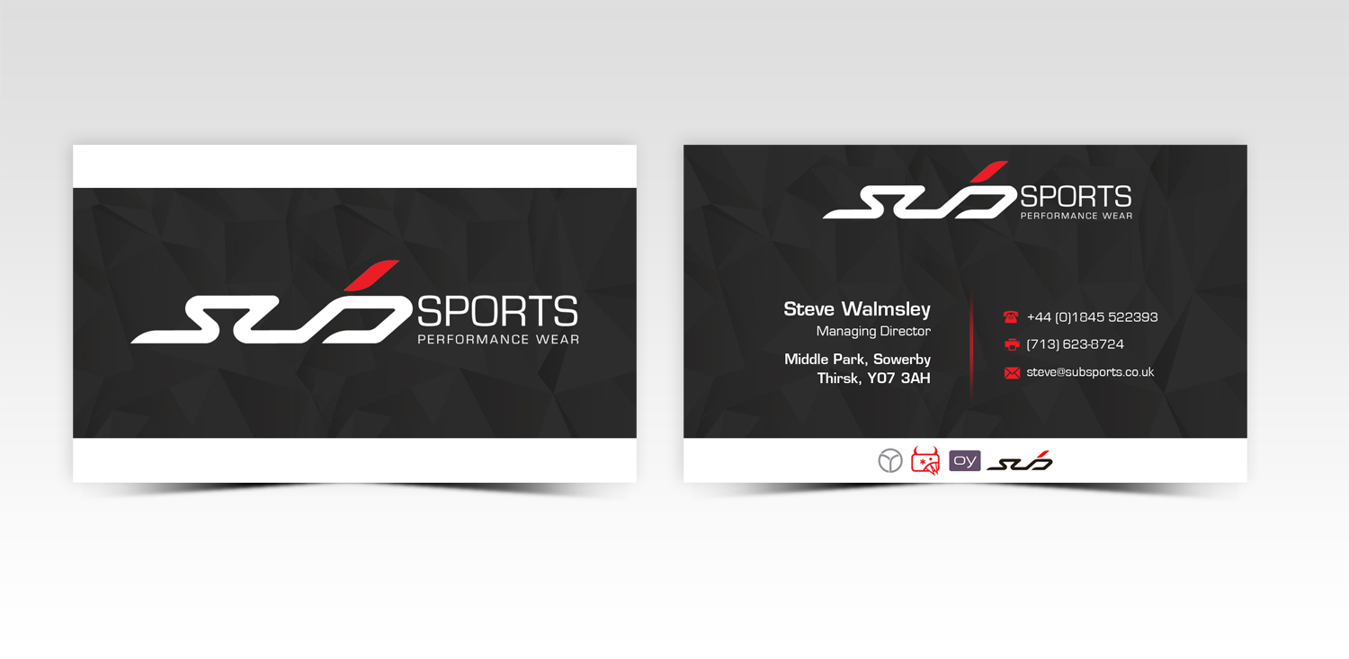 Business Card Design by Pointless Pixels India for Sub Sports | Design #13023547