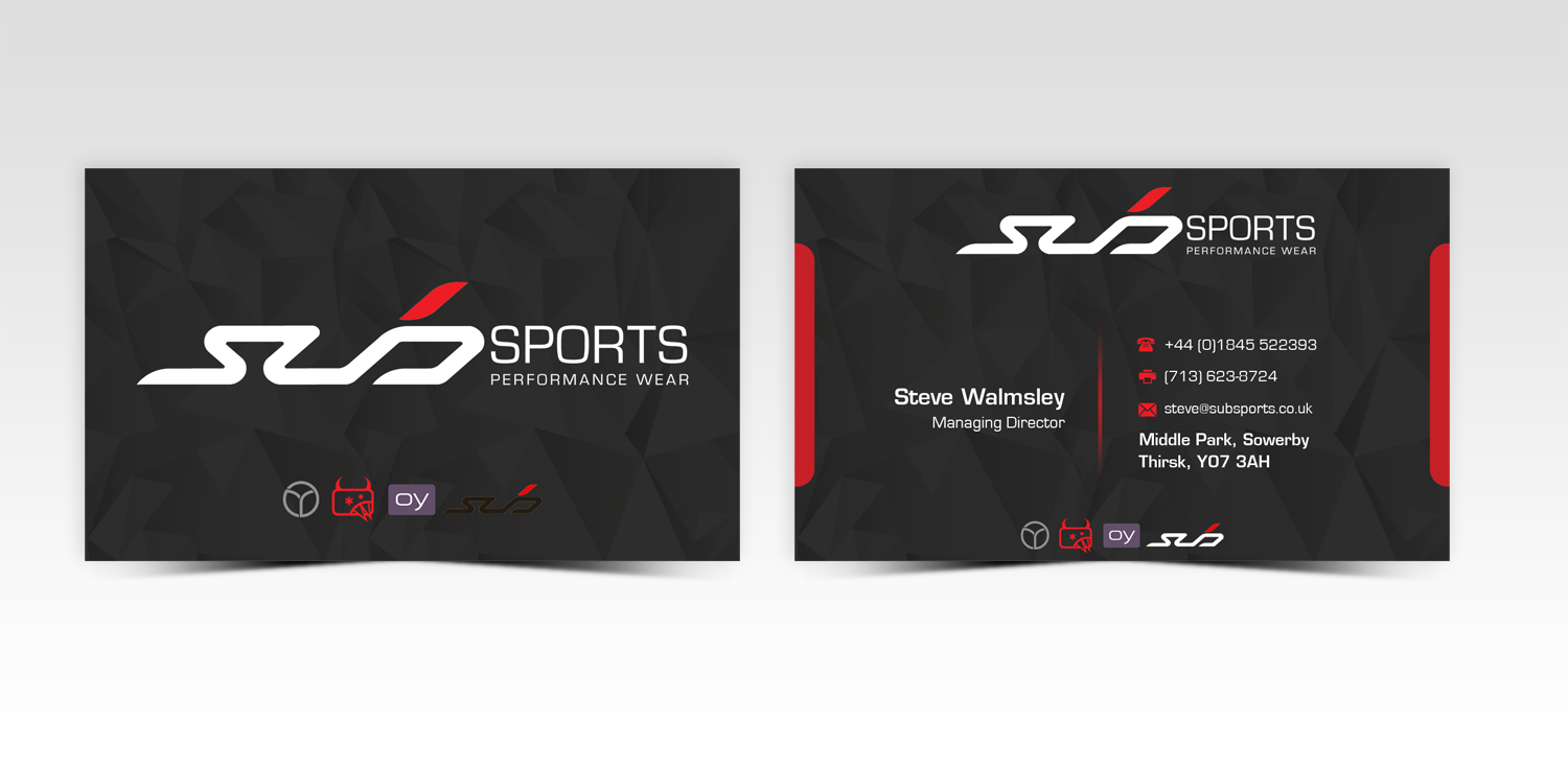 Diseño de Tarjeta de Presentación por Pointless Pixels India para Sub Sports | Diseño #13023548