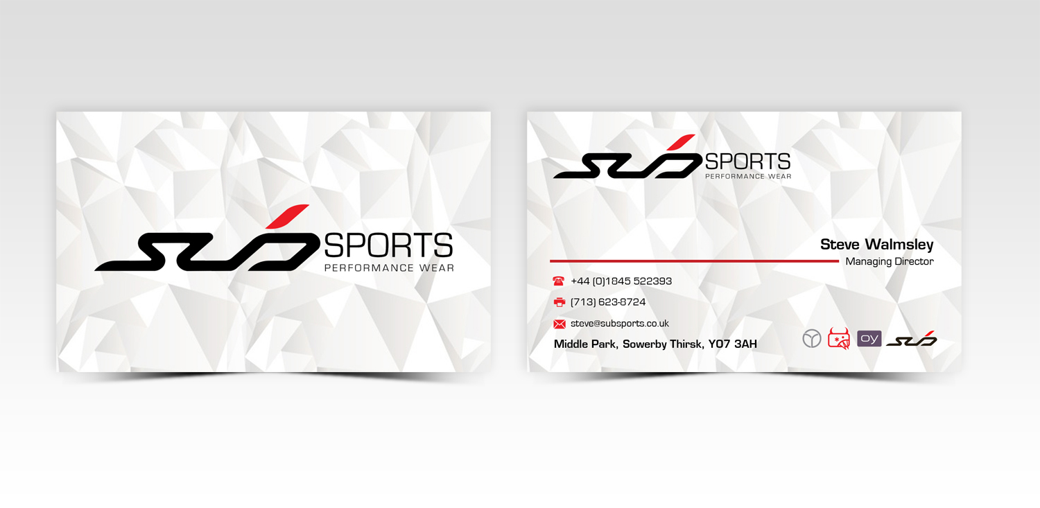 Diseño de Tarjeta de Presentación por Pointless Pixels India para Sub Sports | Diseño #13023650