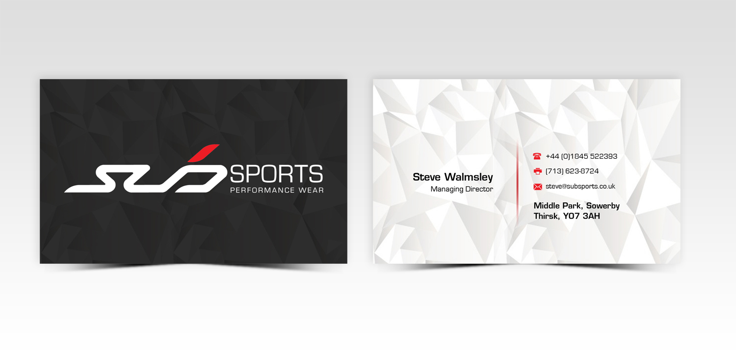 Business Card Design by Pointless Pixels India for Sub Sports | Design #13023690