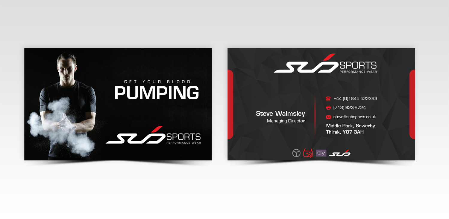 Business Card Design by Pointless Pixels India for Sub Sports | Design #13023692