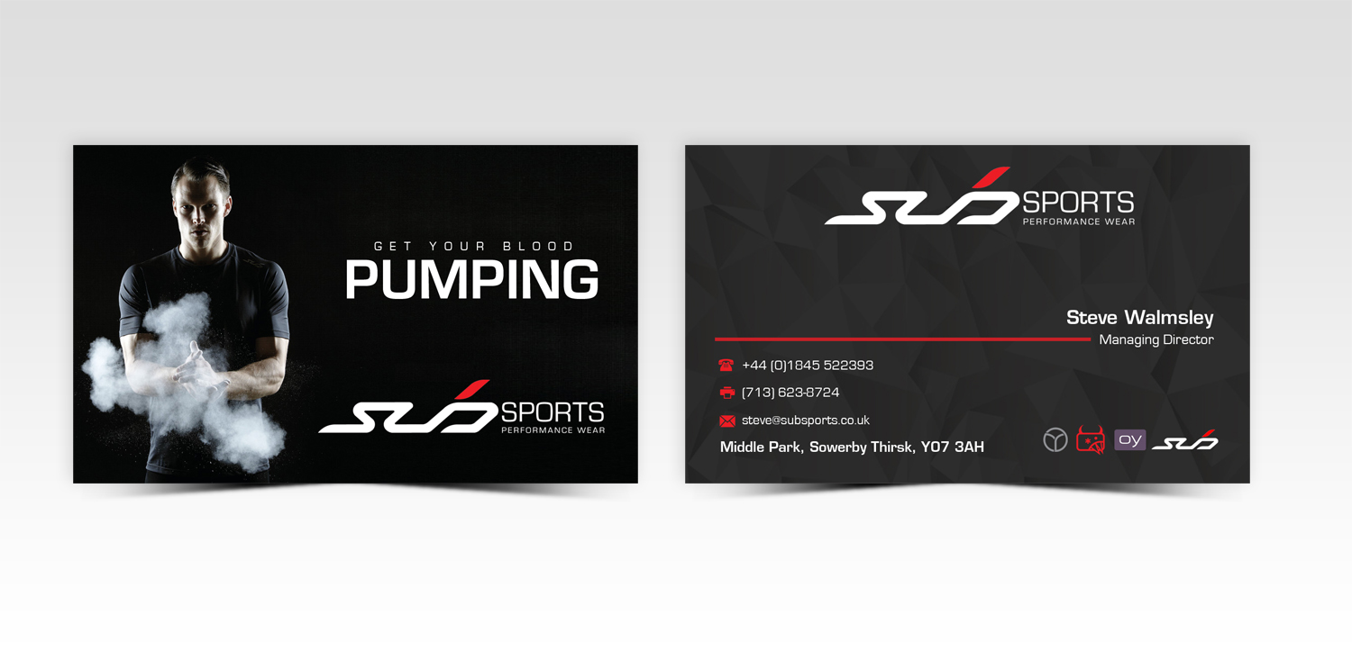 Business Card Design by Pointless Pixels India for Sub Sports | Design #13023693