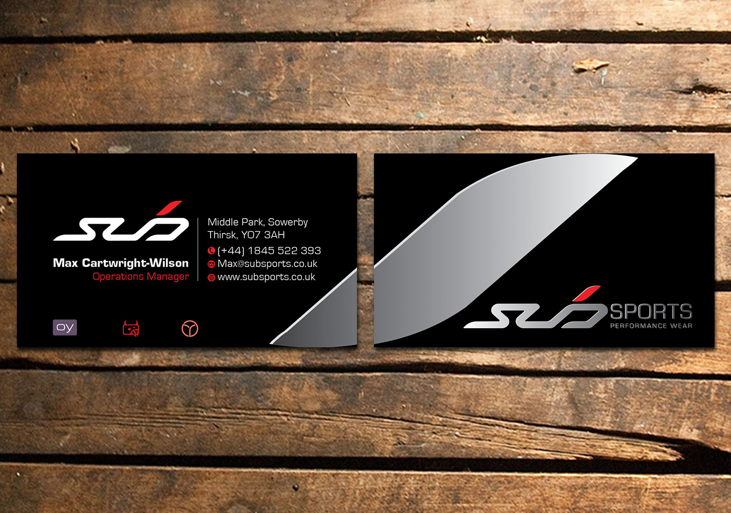 Diseño de Tarjeta de Presentación por Verified artistry (Design garden) para Sub Sports | Diseño #13148941