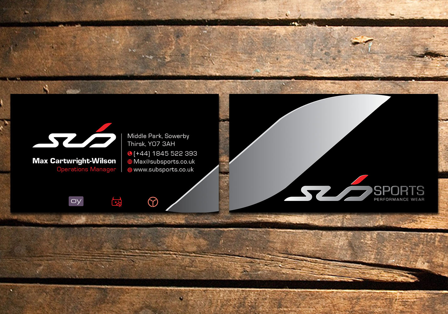 Diseño de Tarjeta de Presentación por Verified artistry (Design garden) para Sub Sports | Diseño #13148943