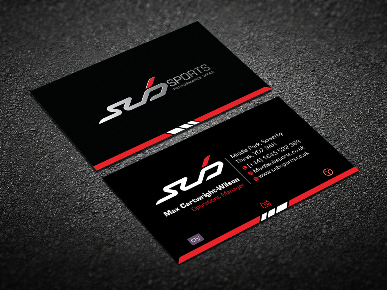 Diseño de Tarjeta de Presentación por Verified artistry (Design garden) para Sub Sports | Diseño #13148944