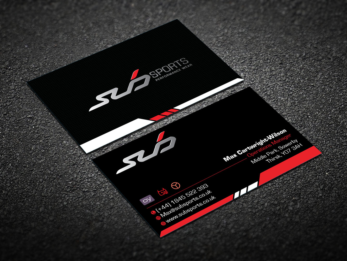 Business Card Design by Verified artistry (Design garden) for Sub Sports | Design #13148945
