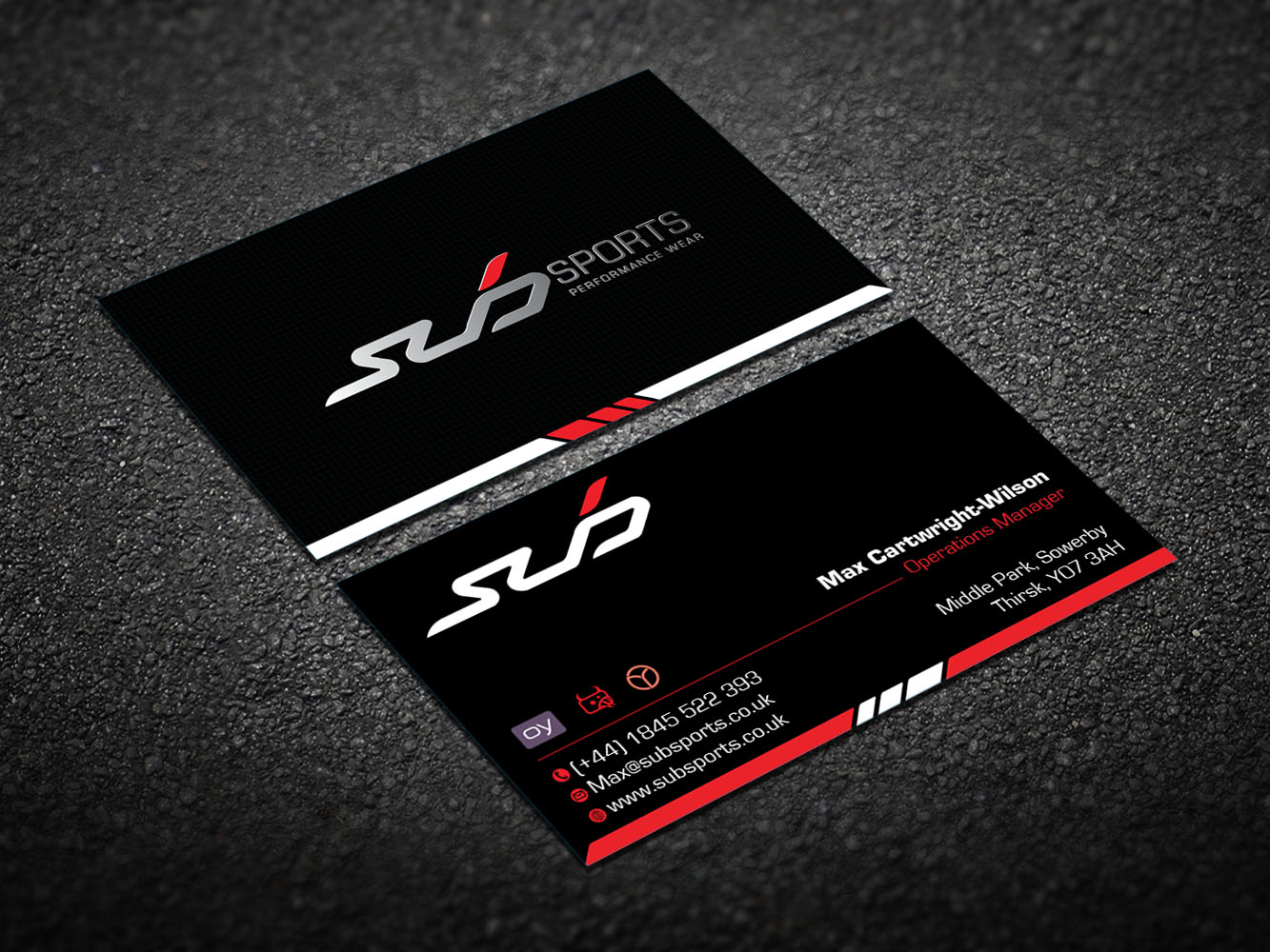 Diseño de Tarjeta de Presentación por Verified artistry (Design garden) para Sub Sports | Diseño #13148946