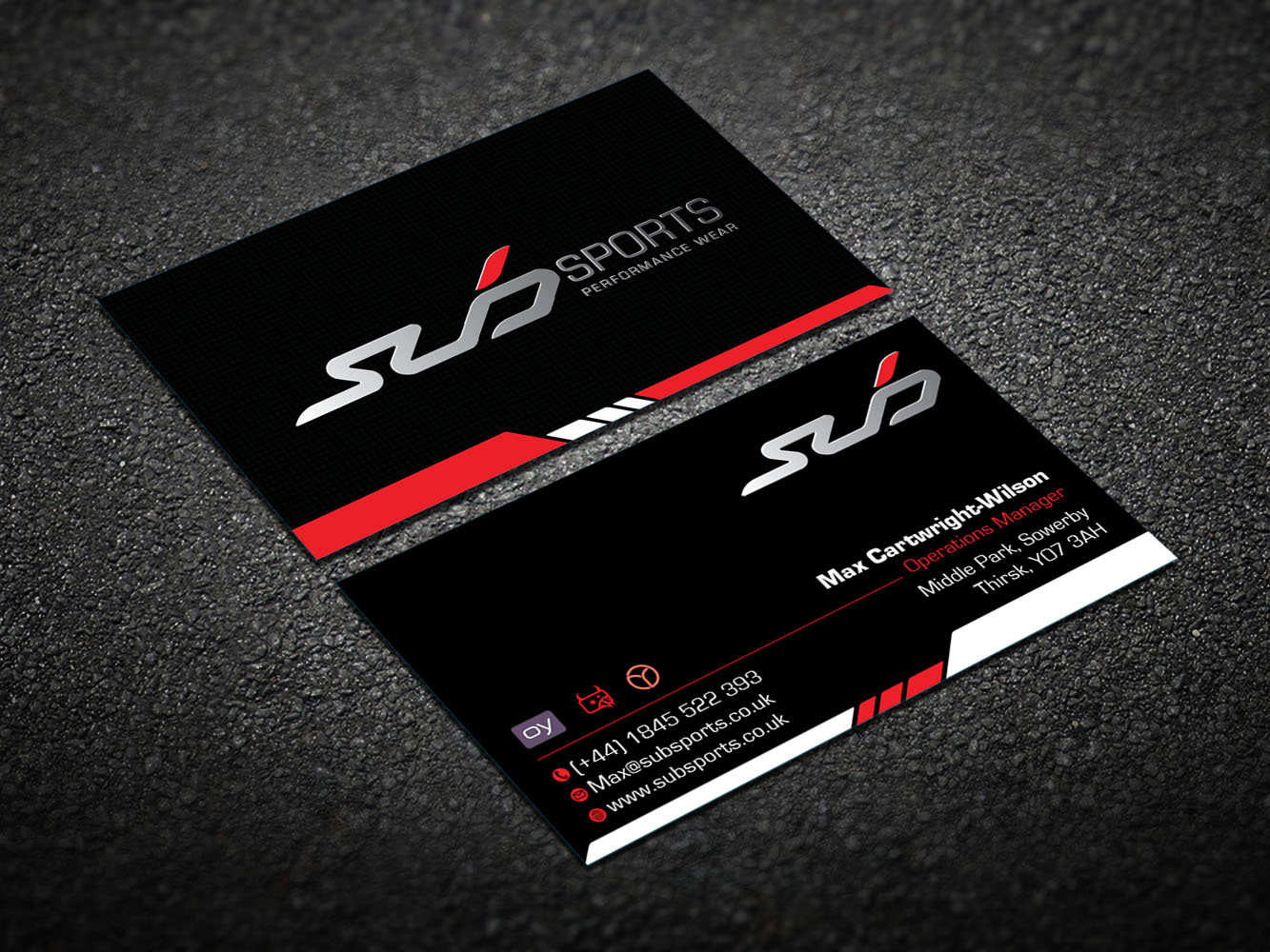 Diseño de Tarjeta de Presentación por Verified artistry (Design garden) para Sub Sports | Diseño #13148948