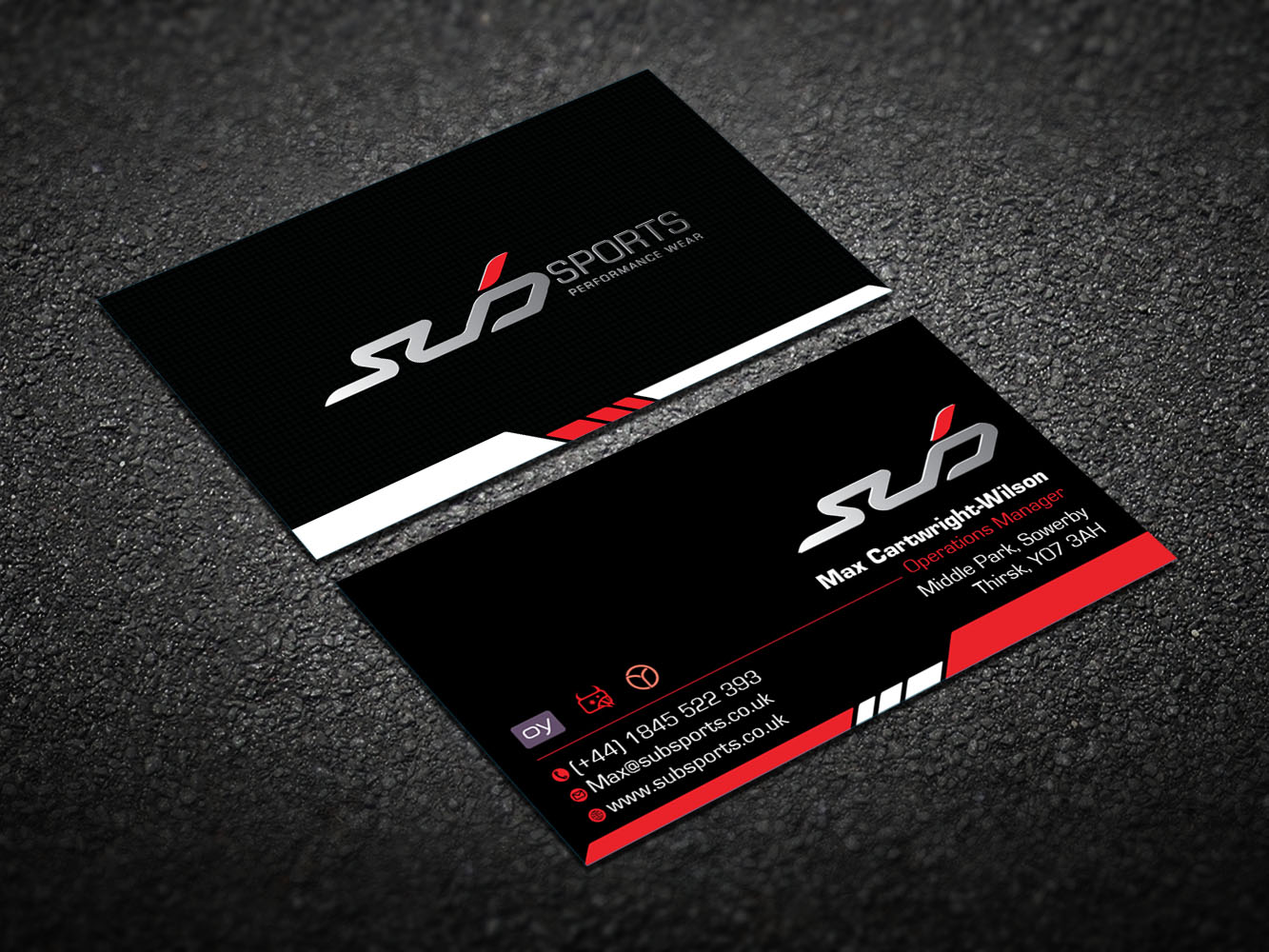 Diseño de Tarjeta de Presentación por Verified artistry (Design garden) para Sub Sports | Diseño #13148949