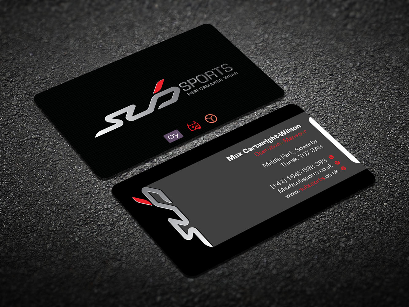 Diseño de Tarjeta de Presentación por Verified artistry (Design garden) para Sub Sports | Diseño #13148950
