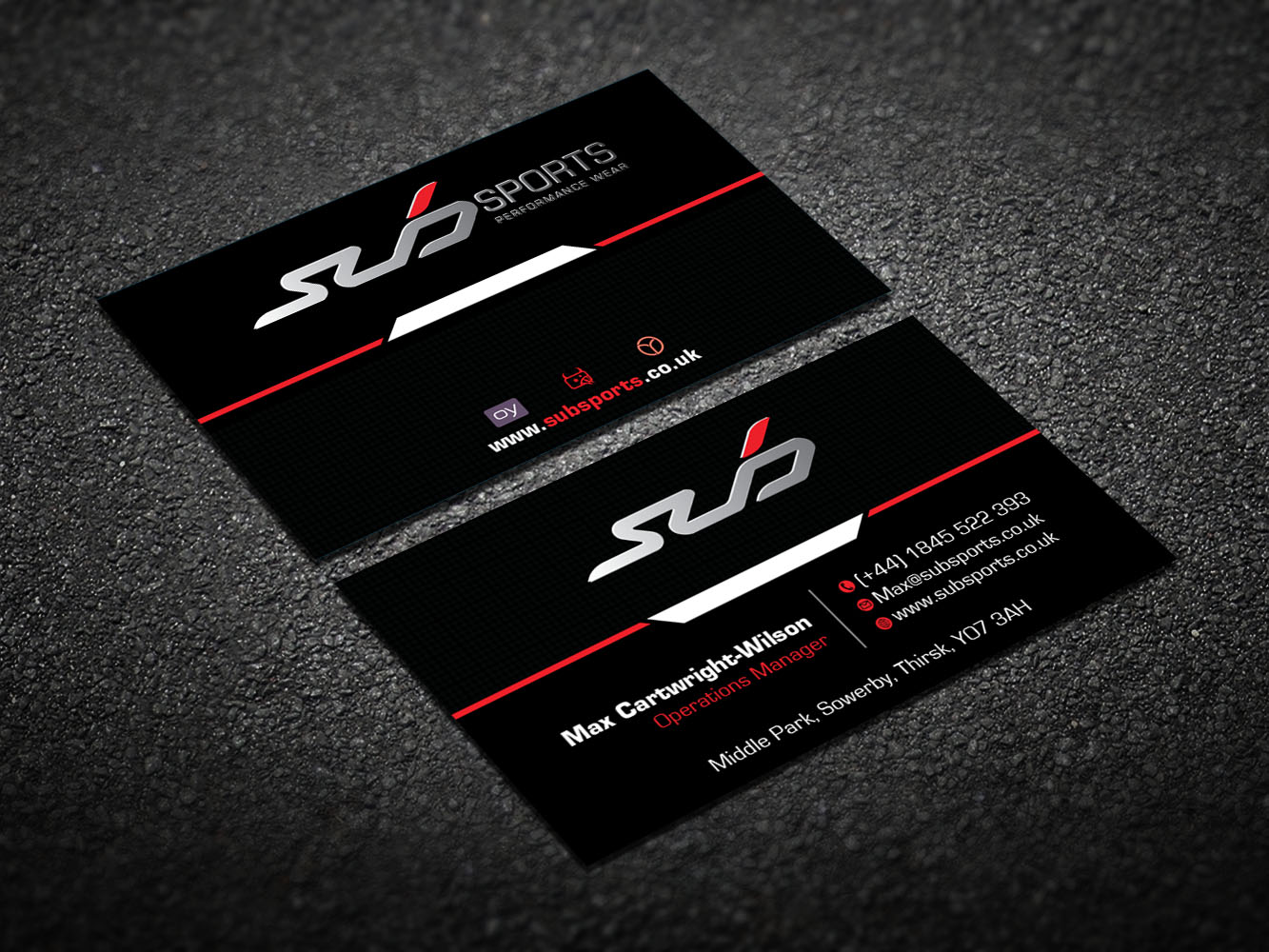 Diseño de Tarjeta de Presentación por Verified artistry (Design garden) para Sub Sports | Diseño #13149722