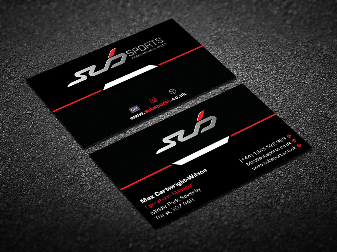 Diseño de Tarjeta de Presentación por Verified artistry (Design garden) para Sub Sports | Diseño #13149723