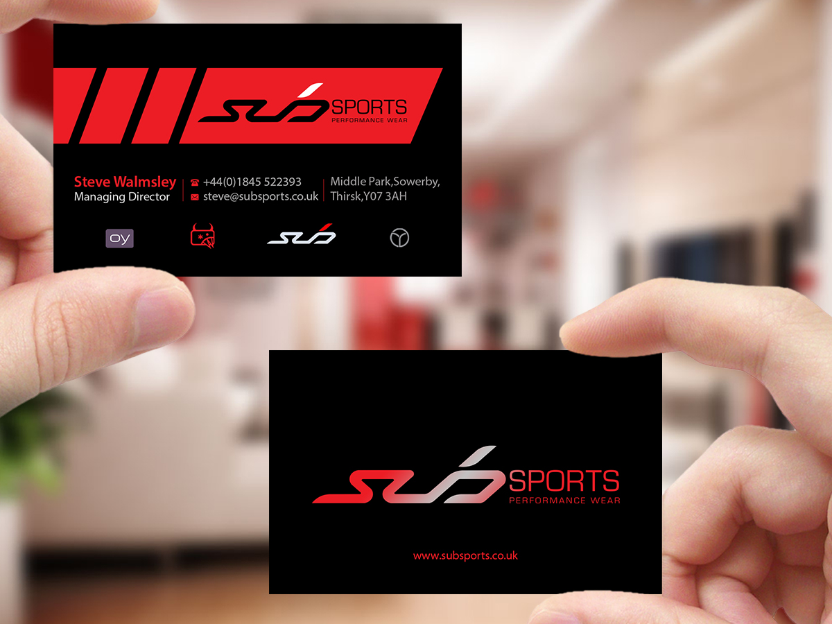 Business Card Design by Creations Box 2015 for Sub Sports | Design #13020343